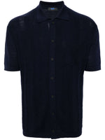 Polo-Collar Button-Up Shirt