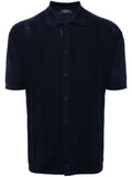 Polo-Collar Button-Up Shirt