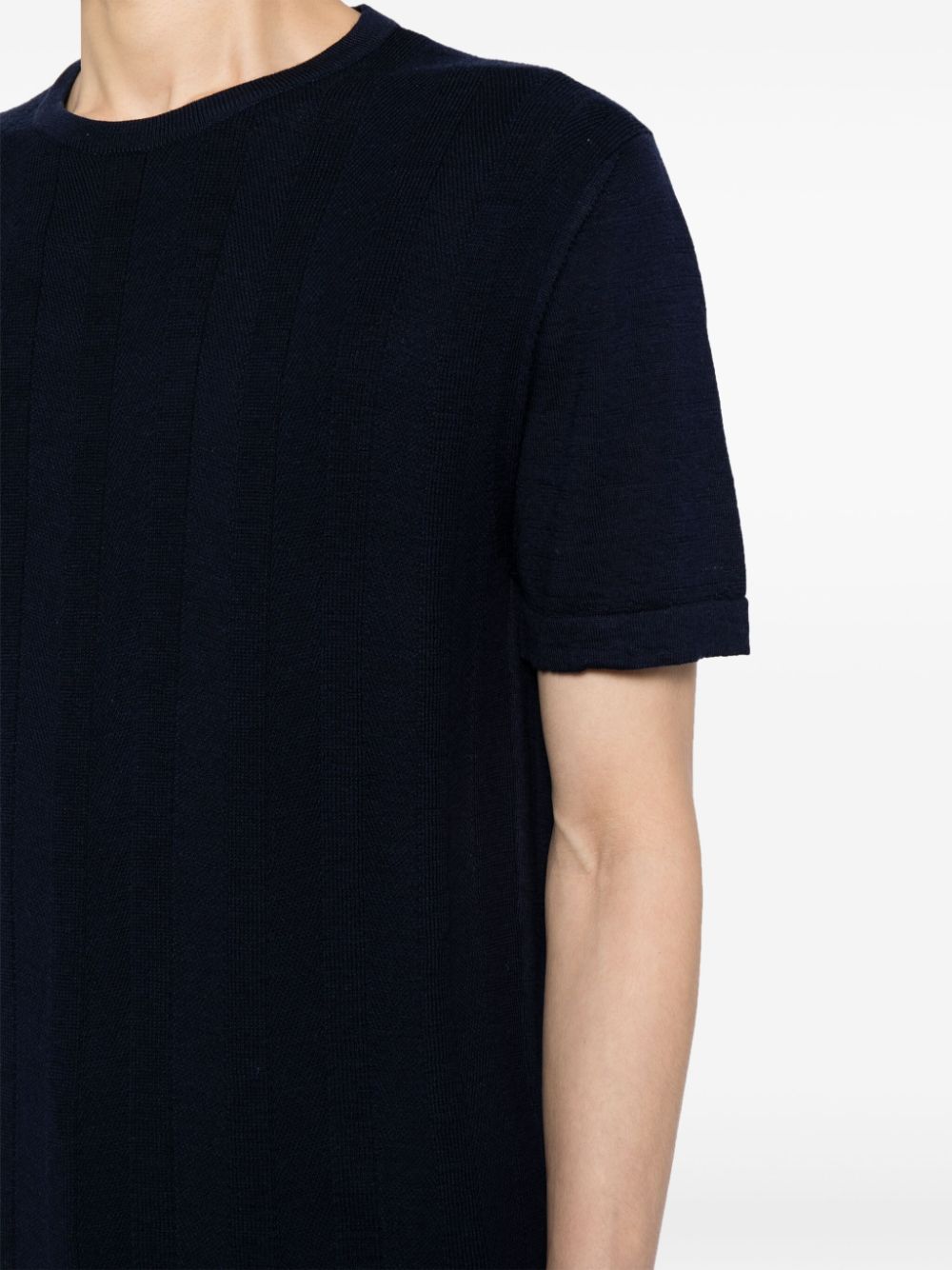 Crew-Neck Ribbed T-Shirt