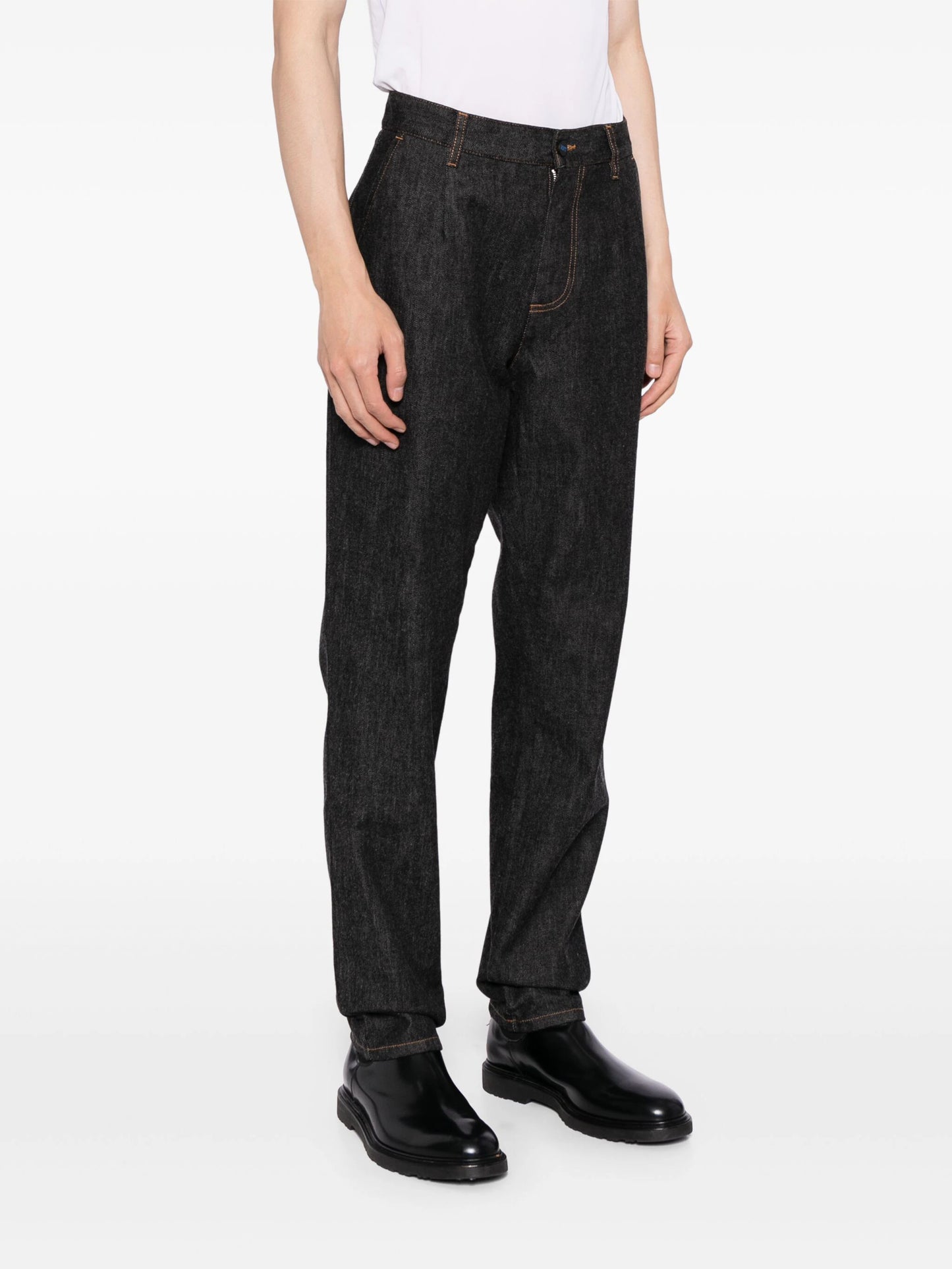 Mid-Rise Tapered Jeans