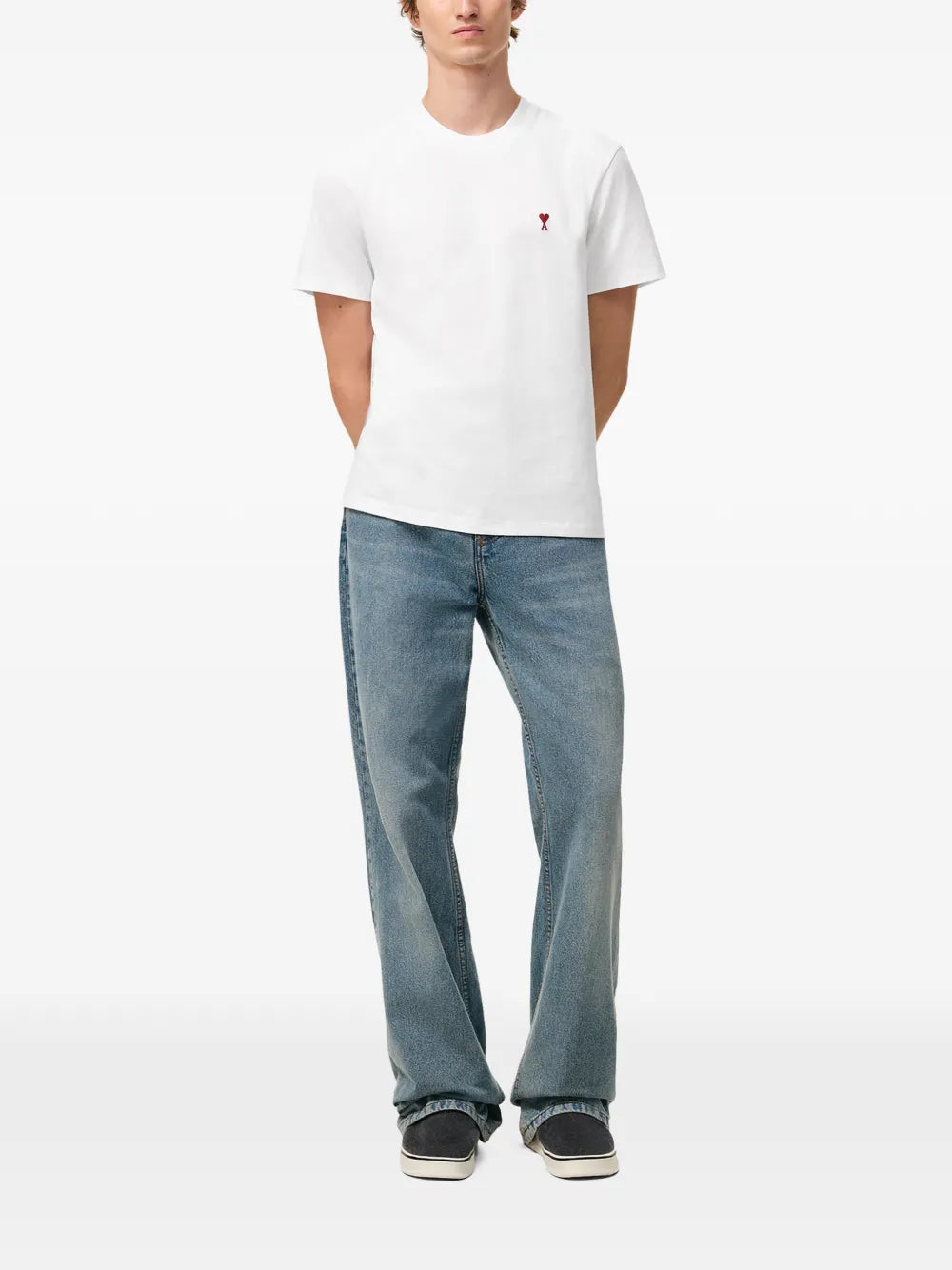 white cotton T-shirt with Ami de Coeur