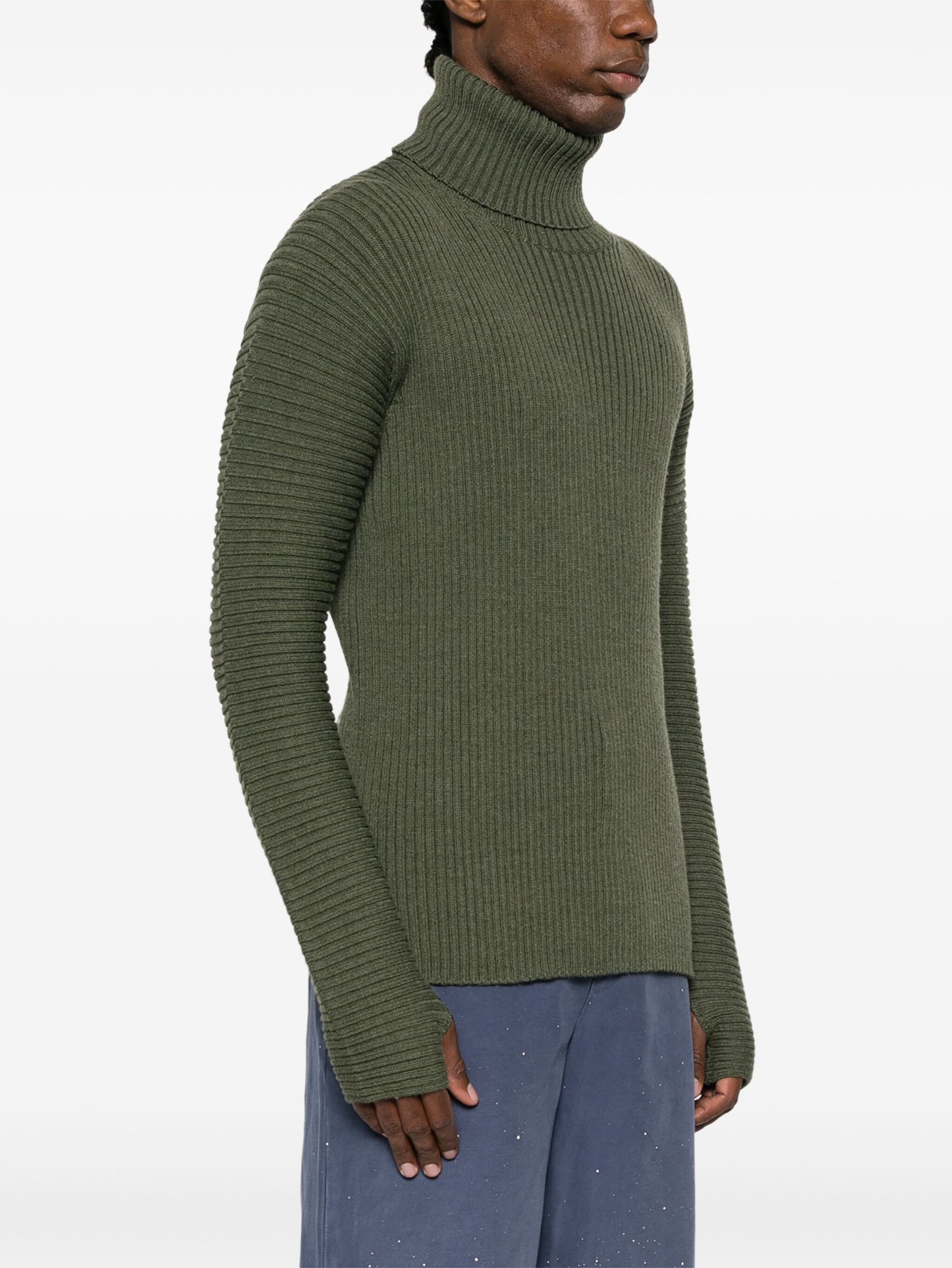 Roll-Neck Ribbed-Knit Jumper