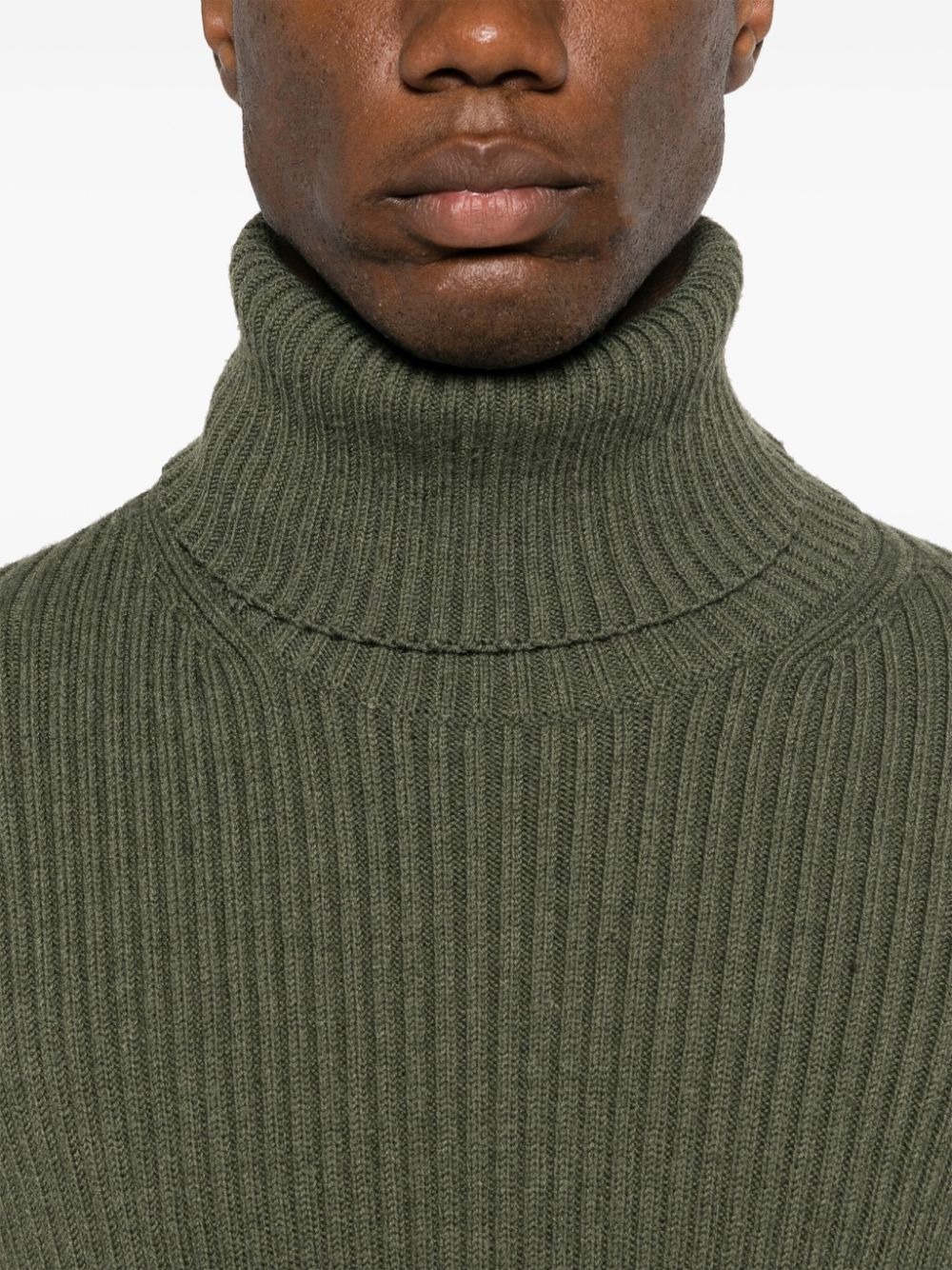 Roll-Neck Ribbed-Knit Jumper