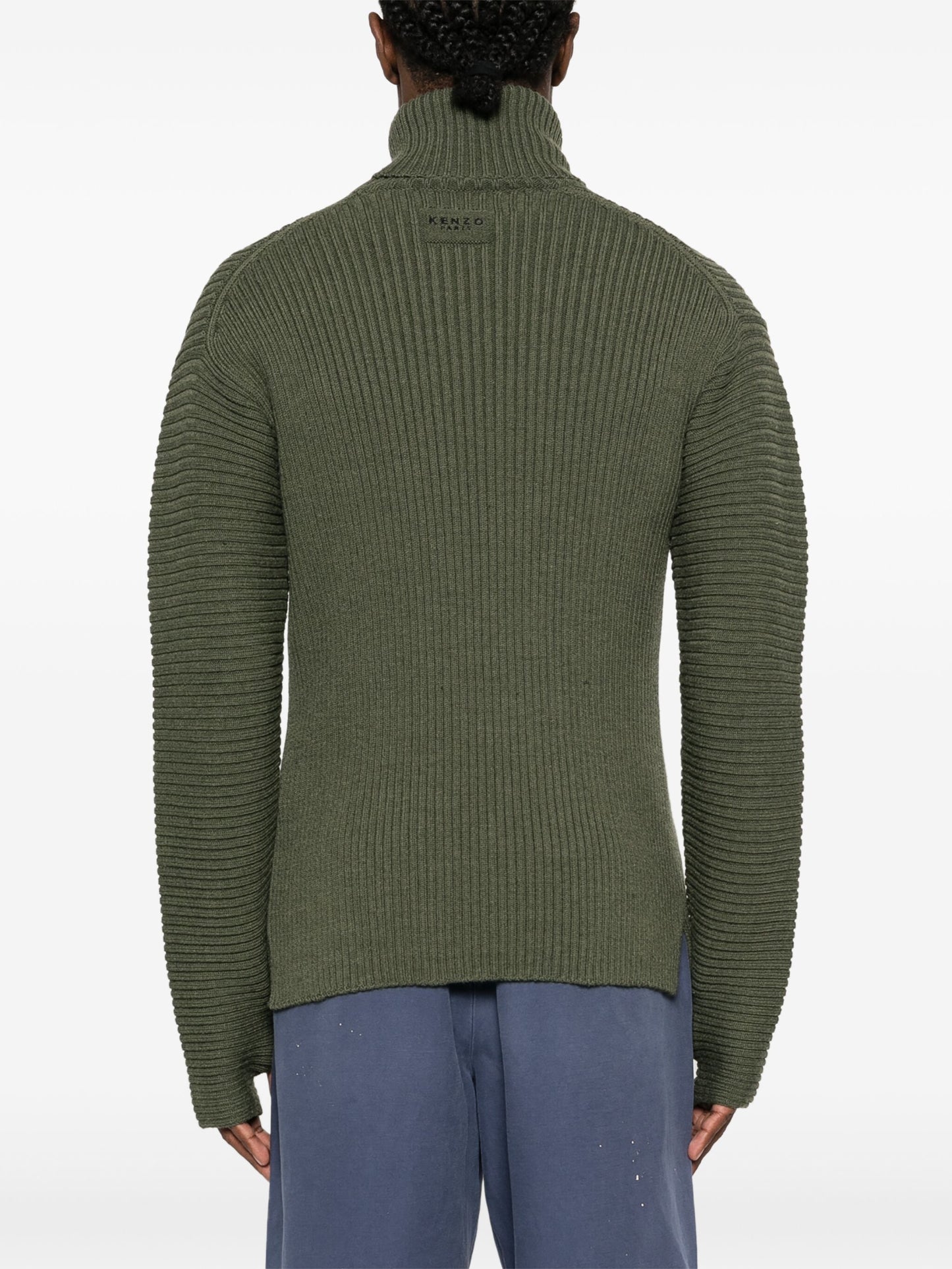 Roll-Neck Ribbed-Knit Jumper