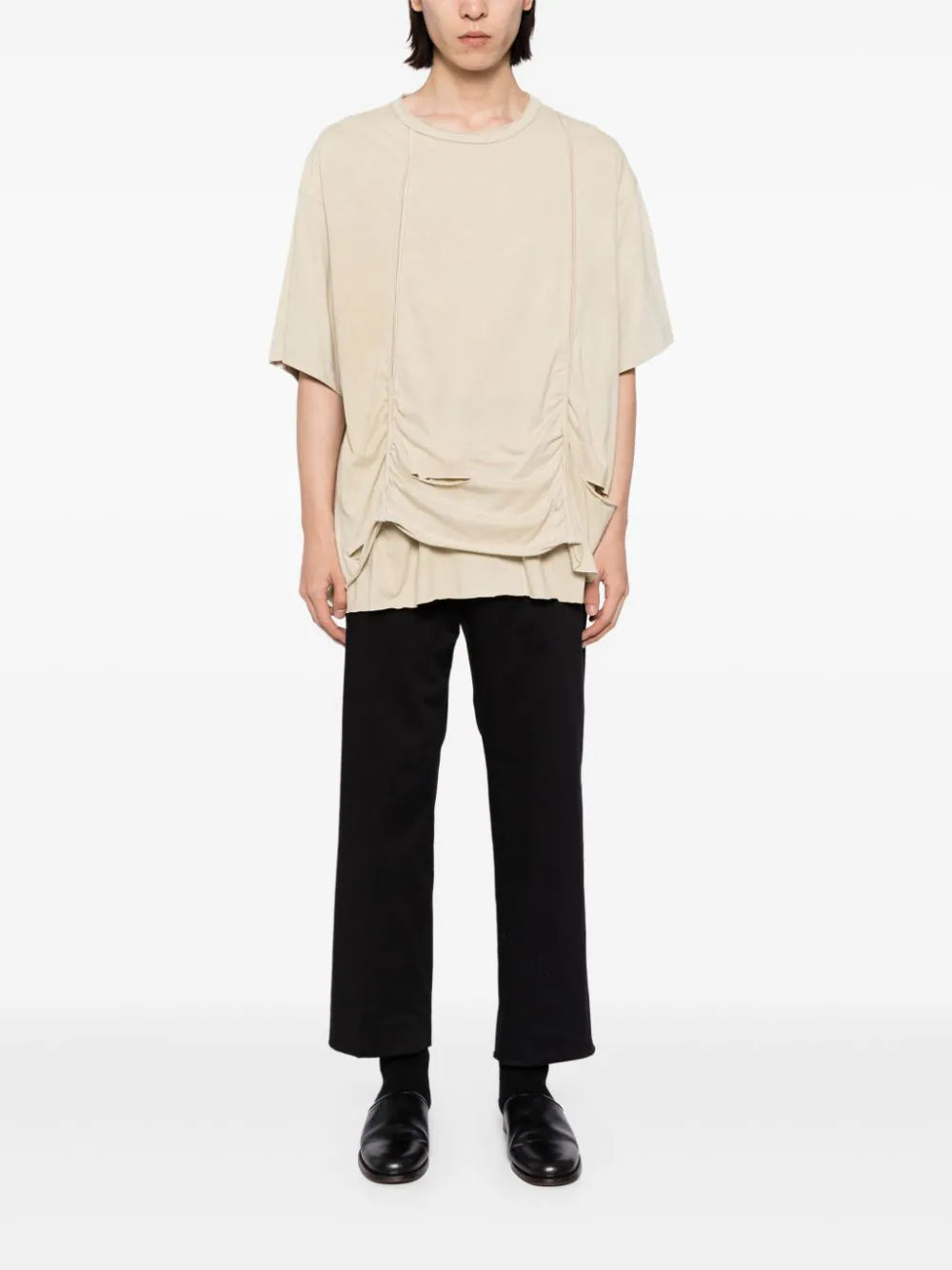 Draped Cotton T-Shirt