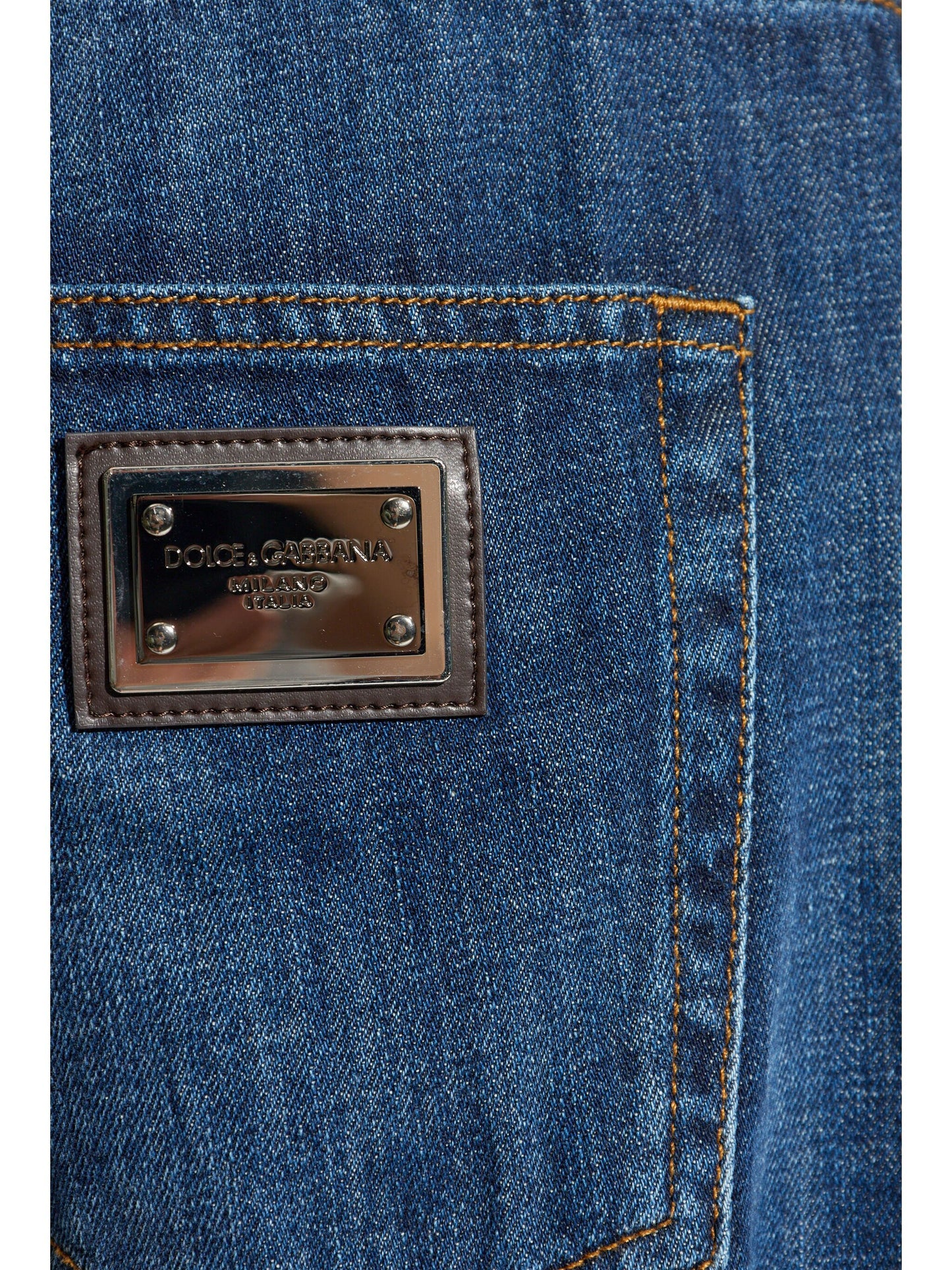 Logo-Plaque Straight-Leg Jeans