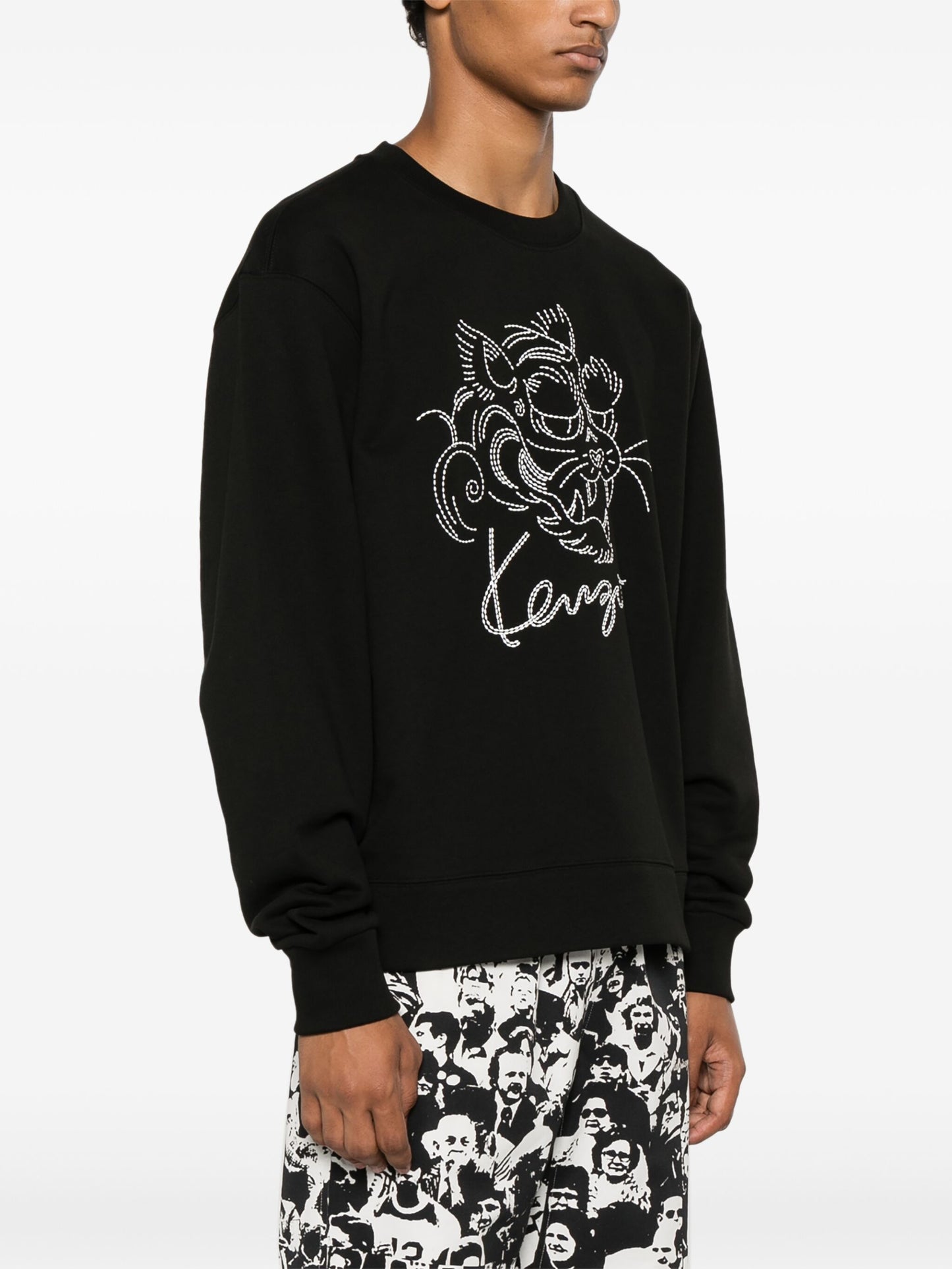 Tiger-Embroidered Sweatshirt