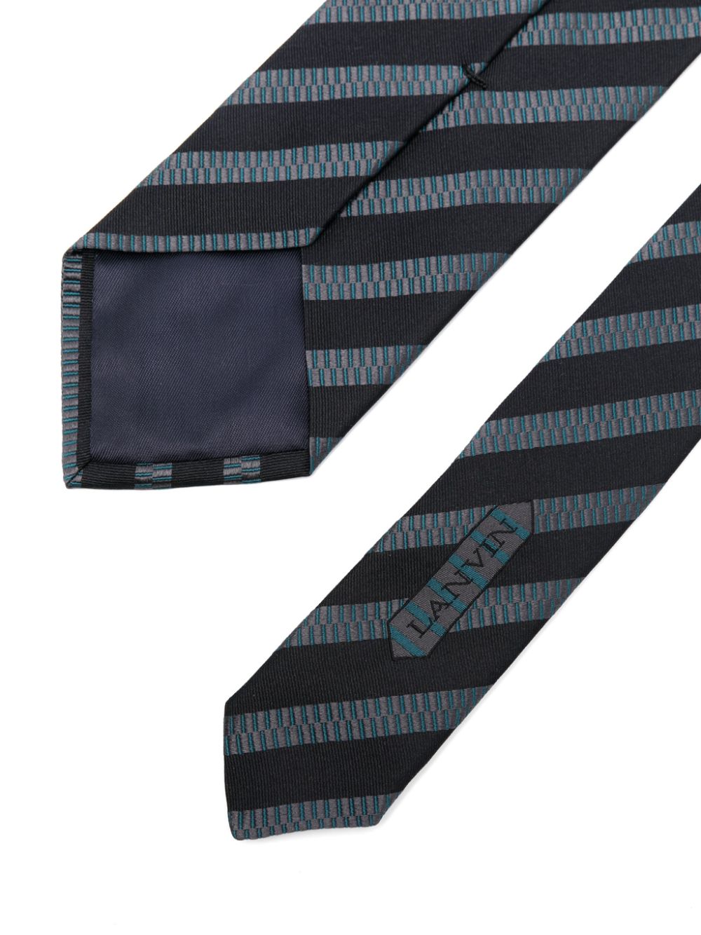 Stripe-Jacquard Silk Tie