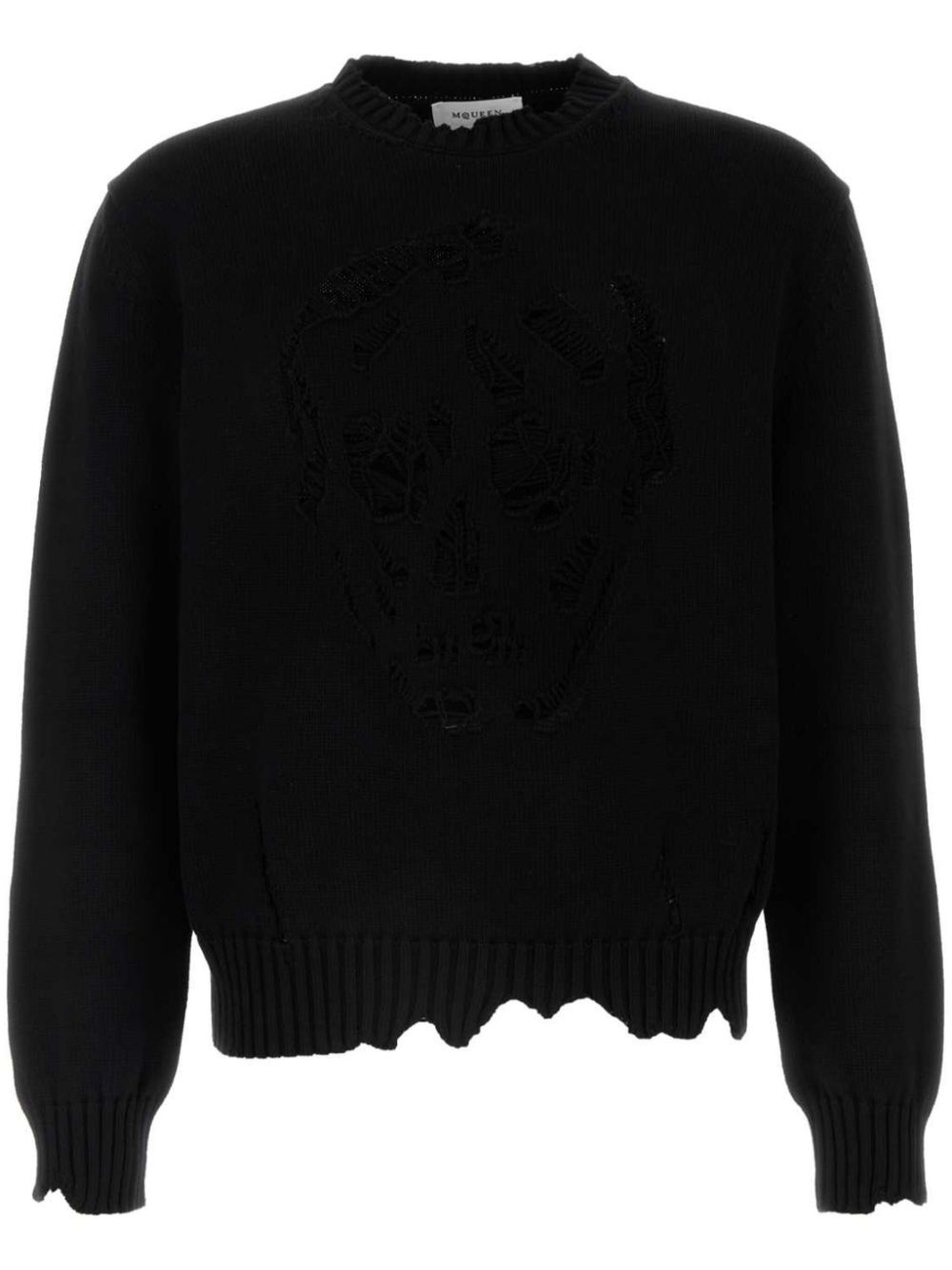 Distressed Skull Sweater