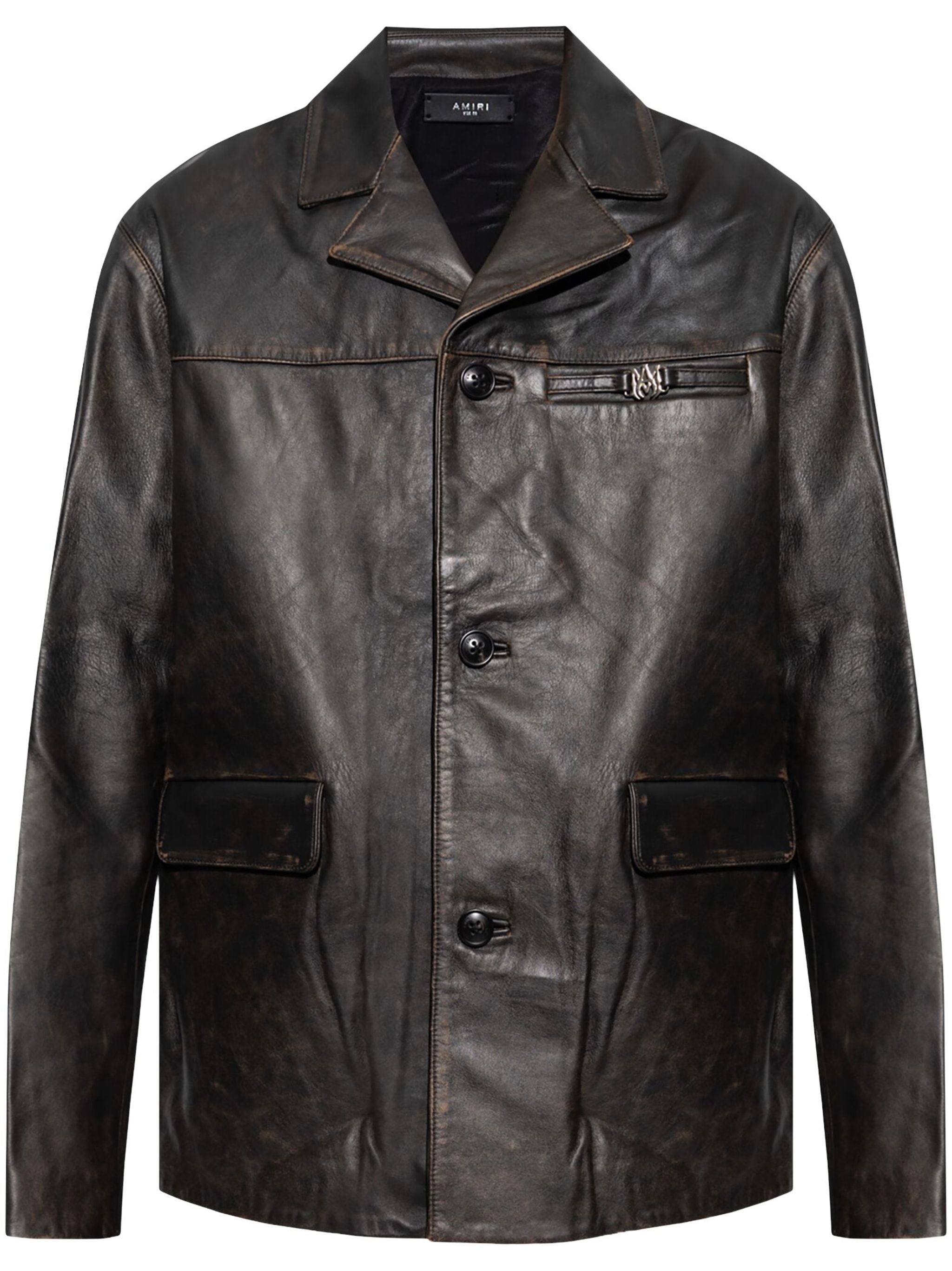 Single-Breasted Leather Jacket