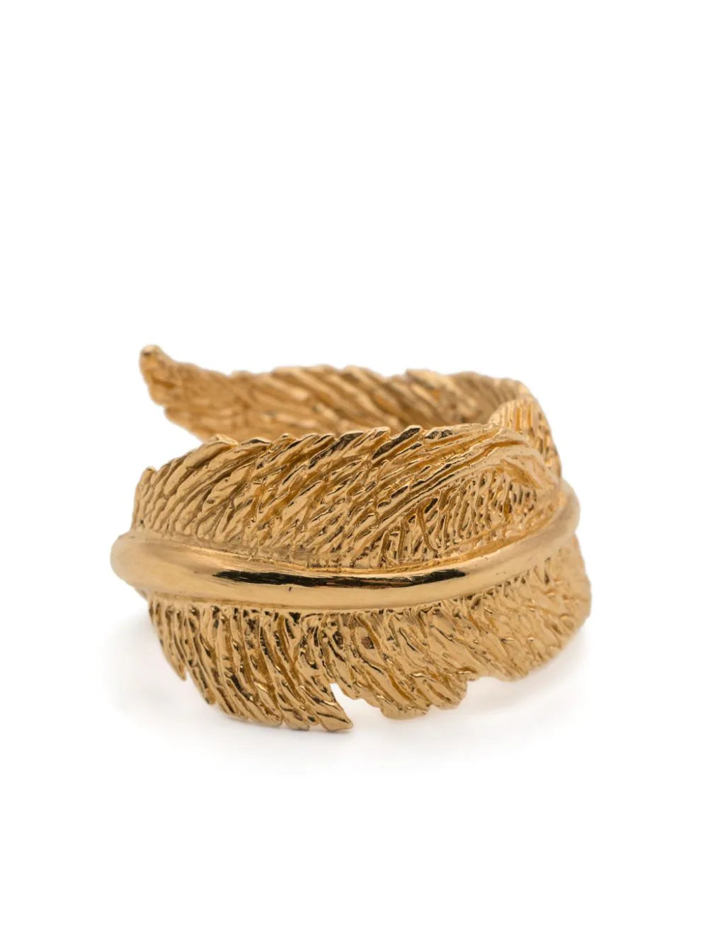 Gold-Tone Feather Ring