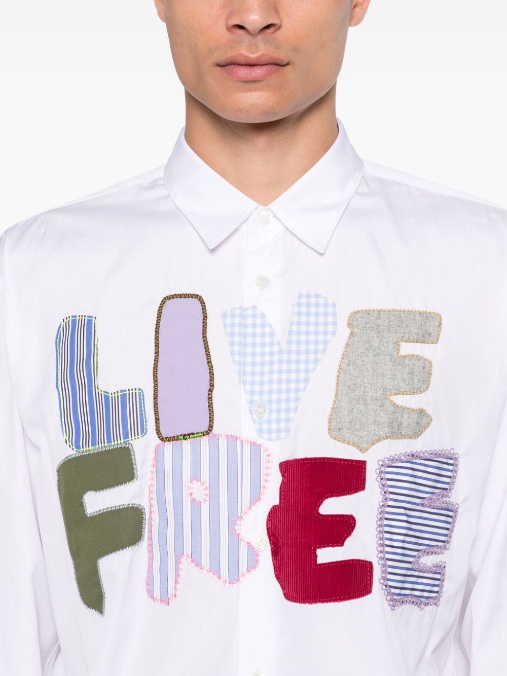 Patch-Lettering Shirt