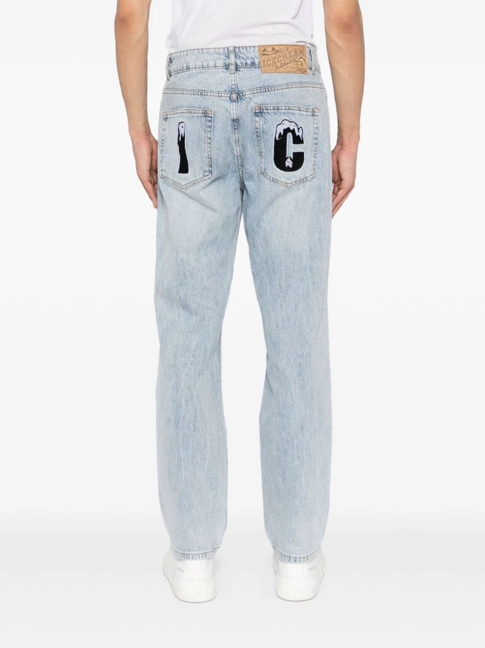 Graphic-Print Straight-Leg Jeans