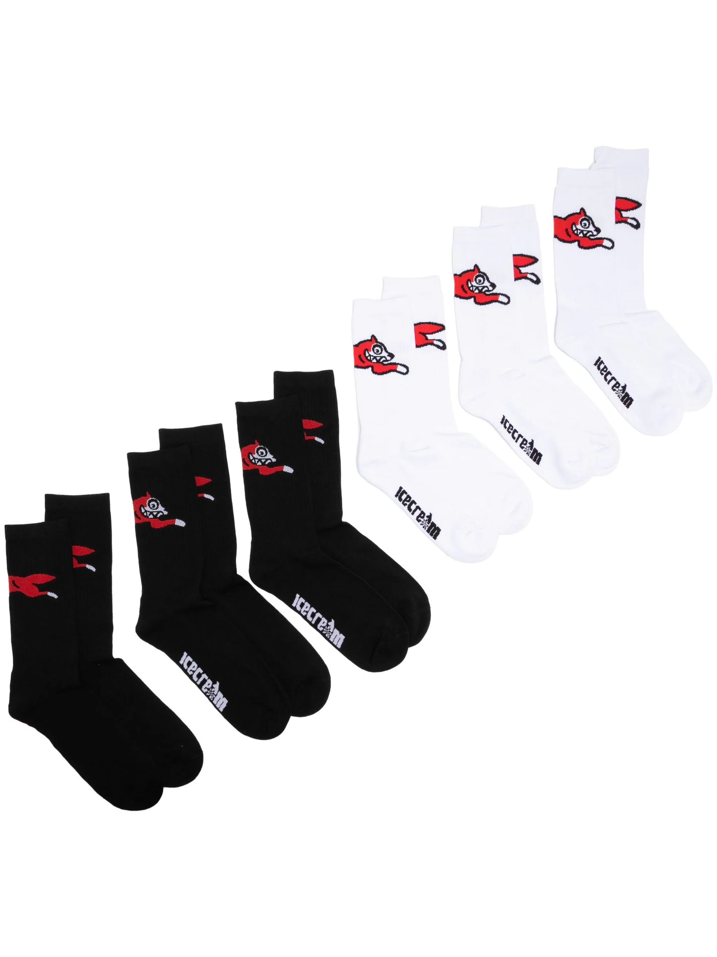 Intarsia-Knit Logo Socks