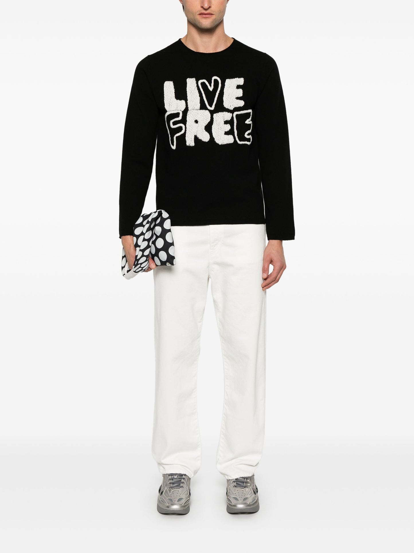 Live Free-Embroidered Sweater