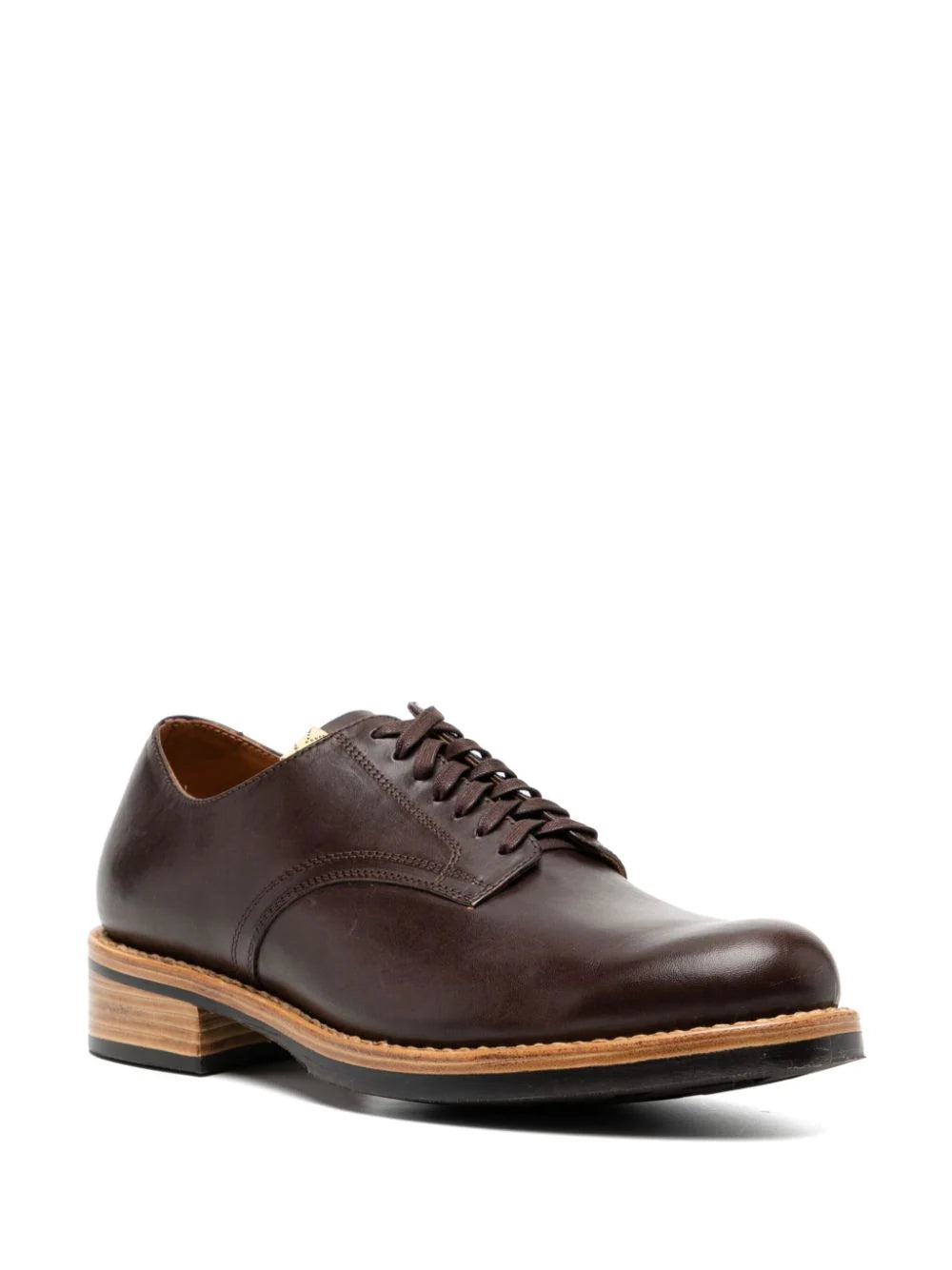 Toe-Folk Leather Derby Shoes