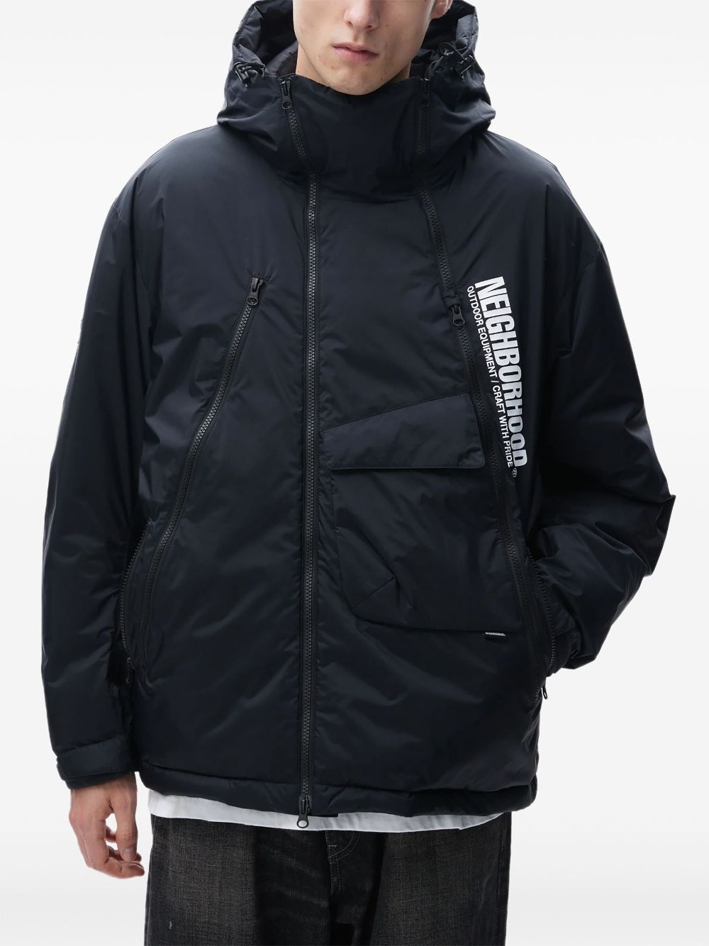 Logo-Print Padded Jacket