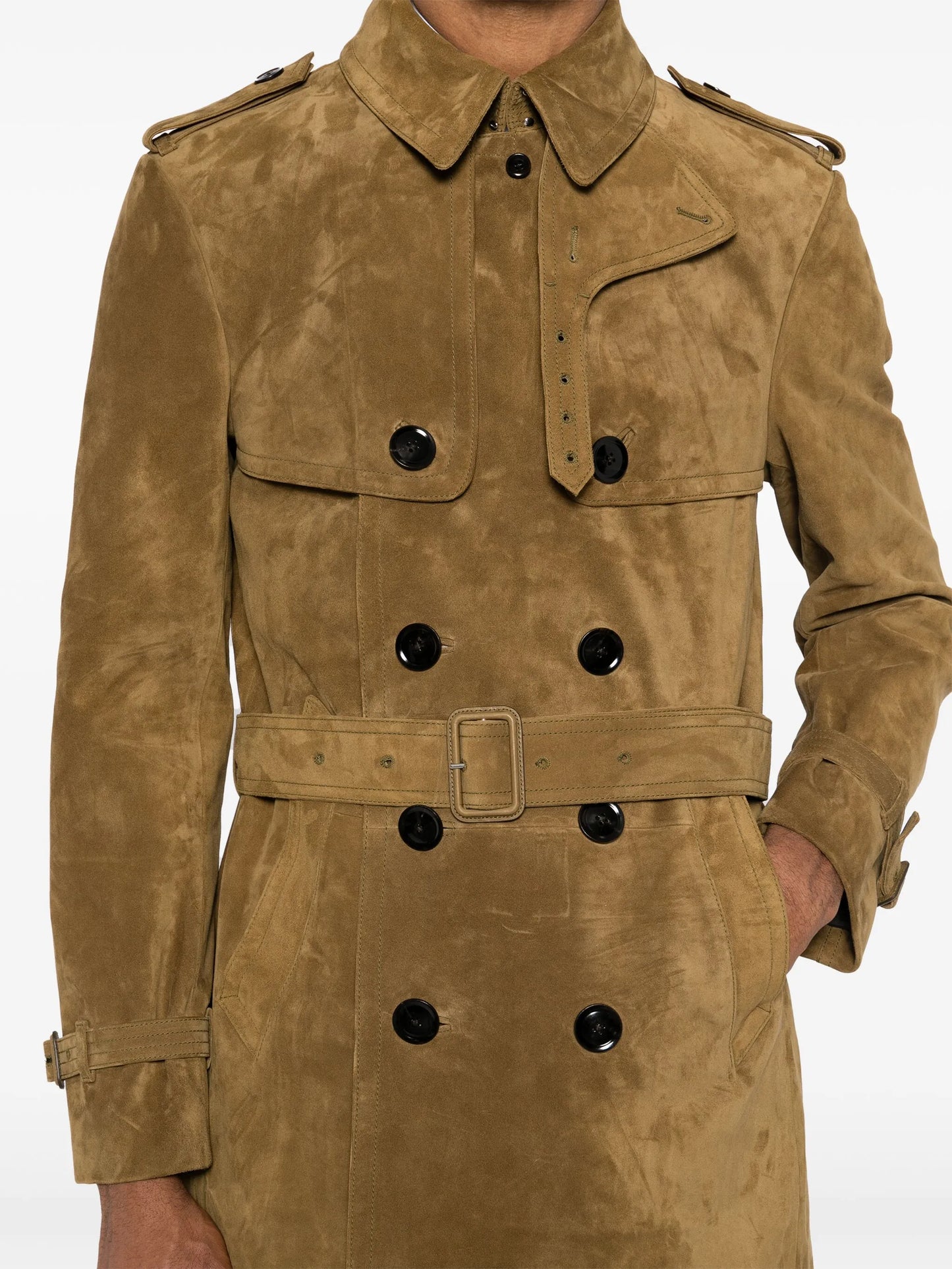 Buttery Suede Trench Coat