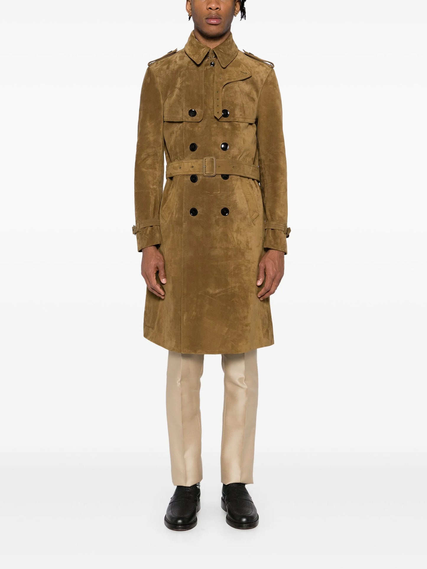 Buttery Suede Trench Coat