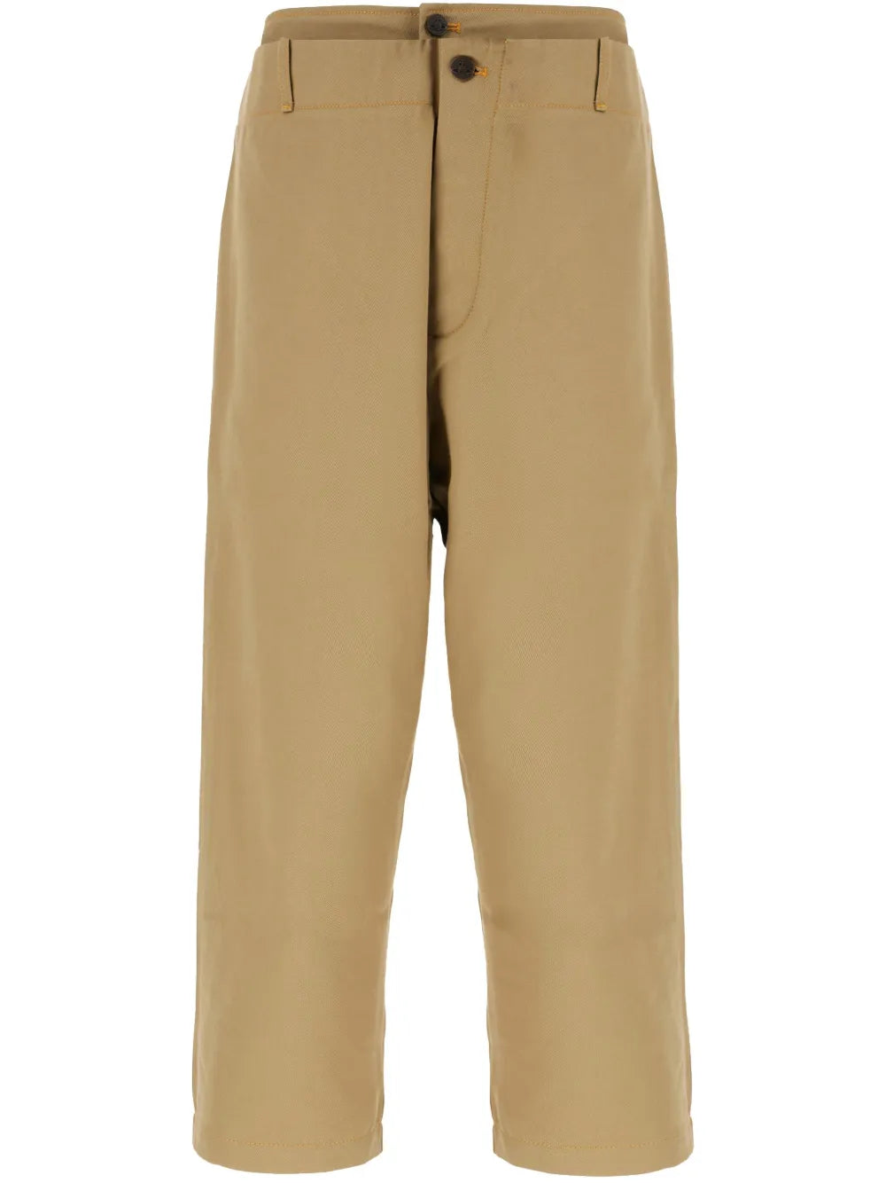 Double-Waistband Straight-Leg Trousers