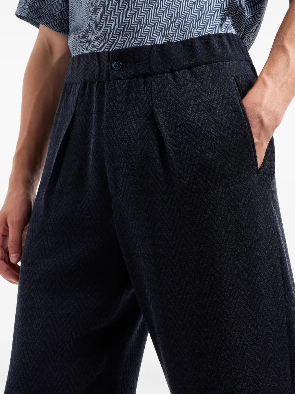 Zigzag-Pattern Trousers