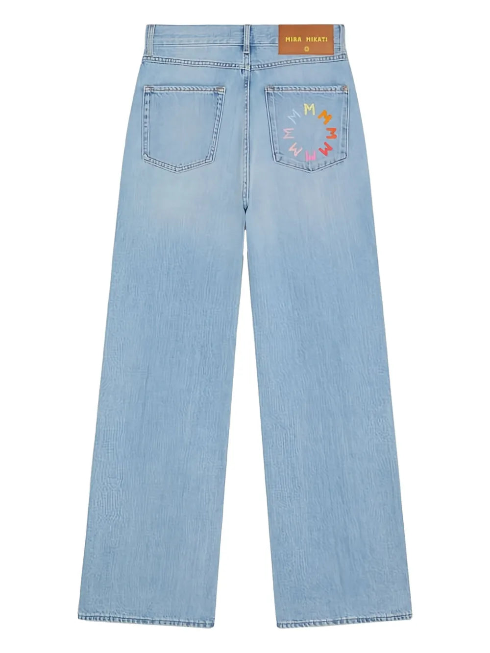 Floral-Embroidered Jeans