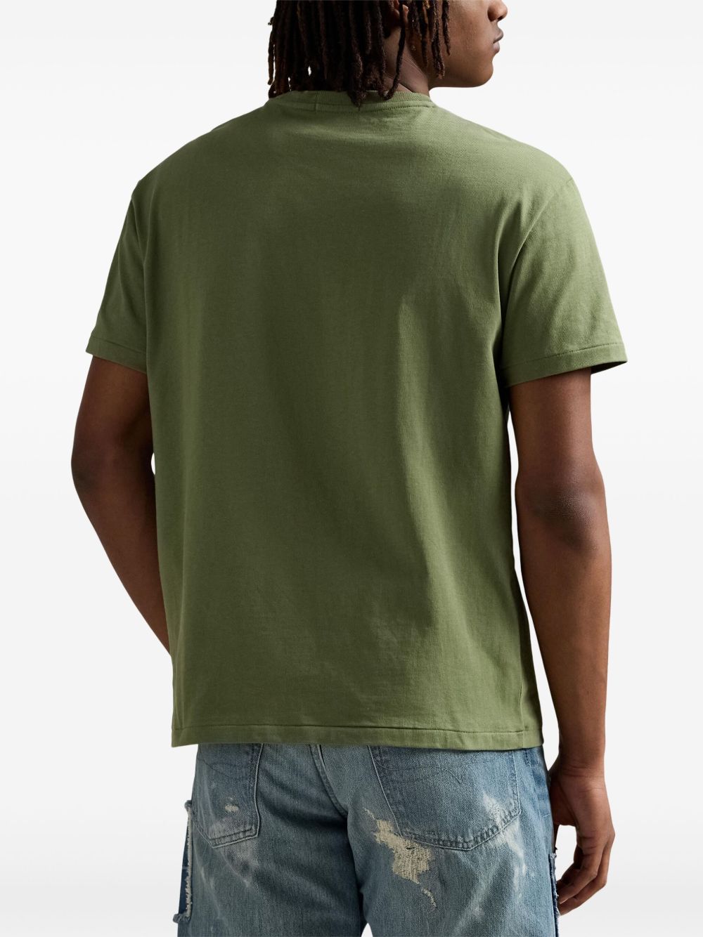 logo-embroidered T-shirt