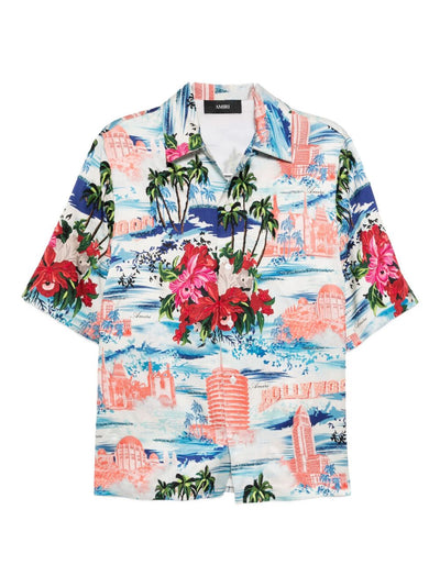 Tropical-Print Short-Sleeve Shirt