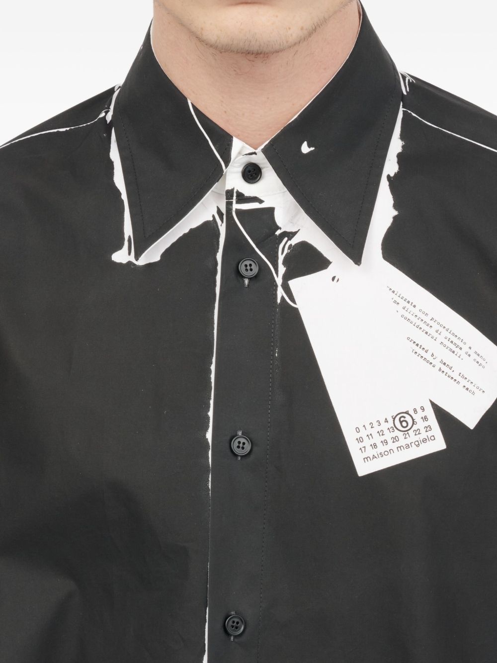 contrast-stitching shirt