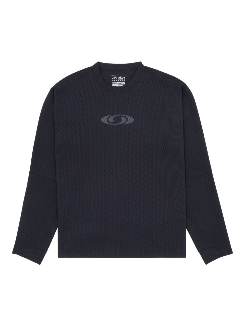 textured logo long-sleeved T-shirt