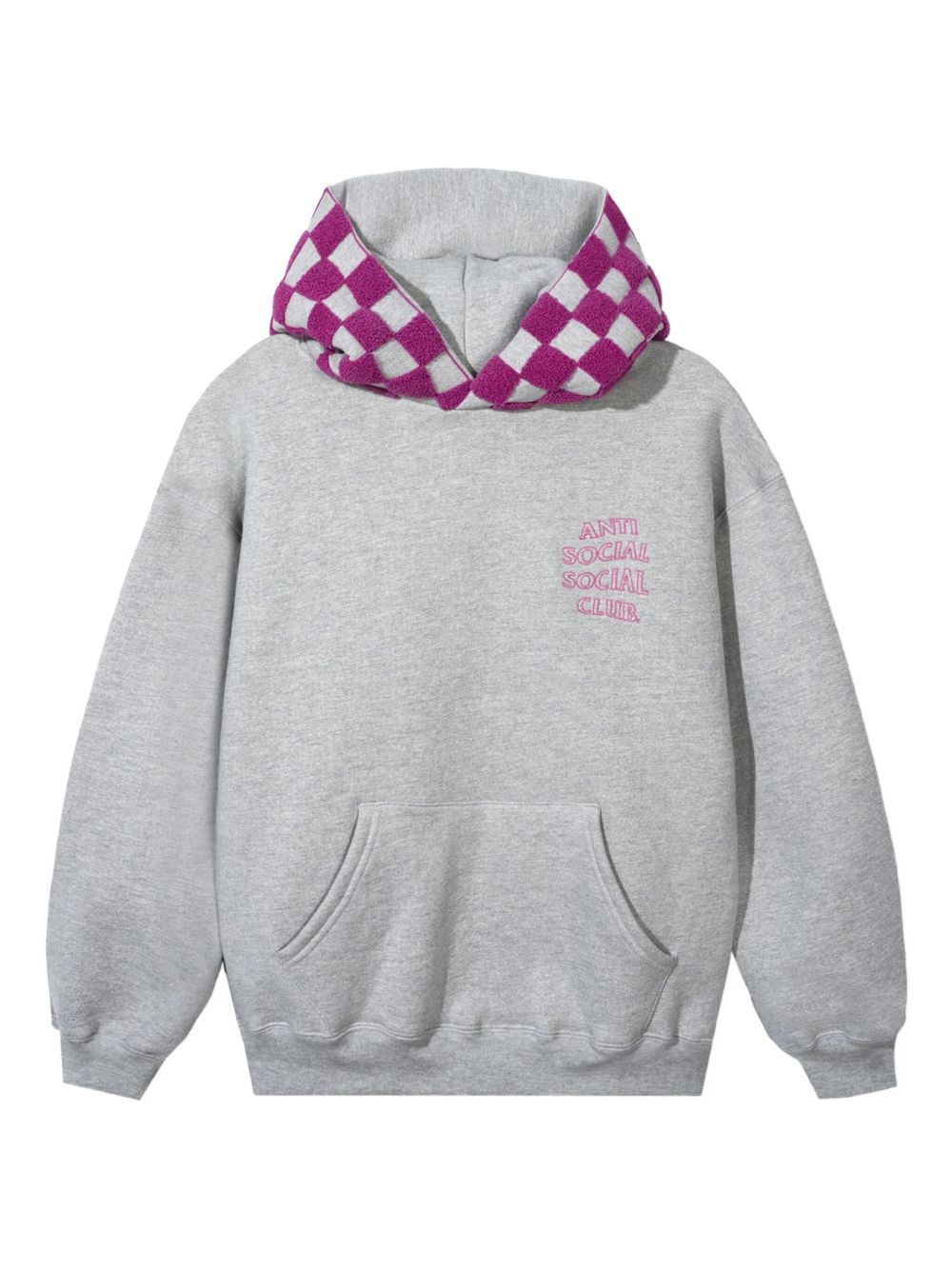 checked hooded sweatshirt