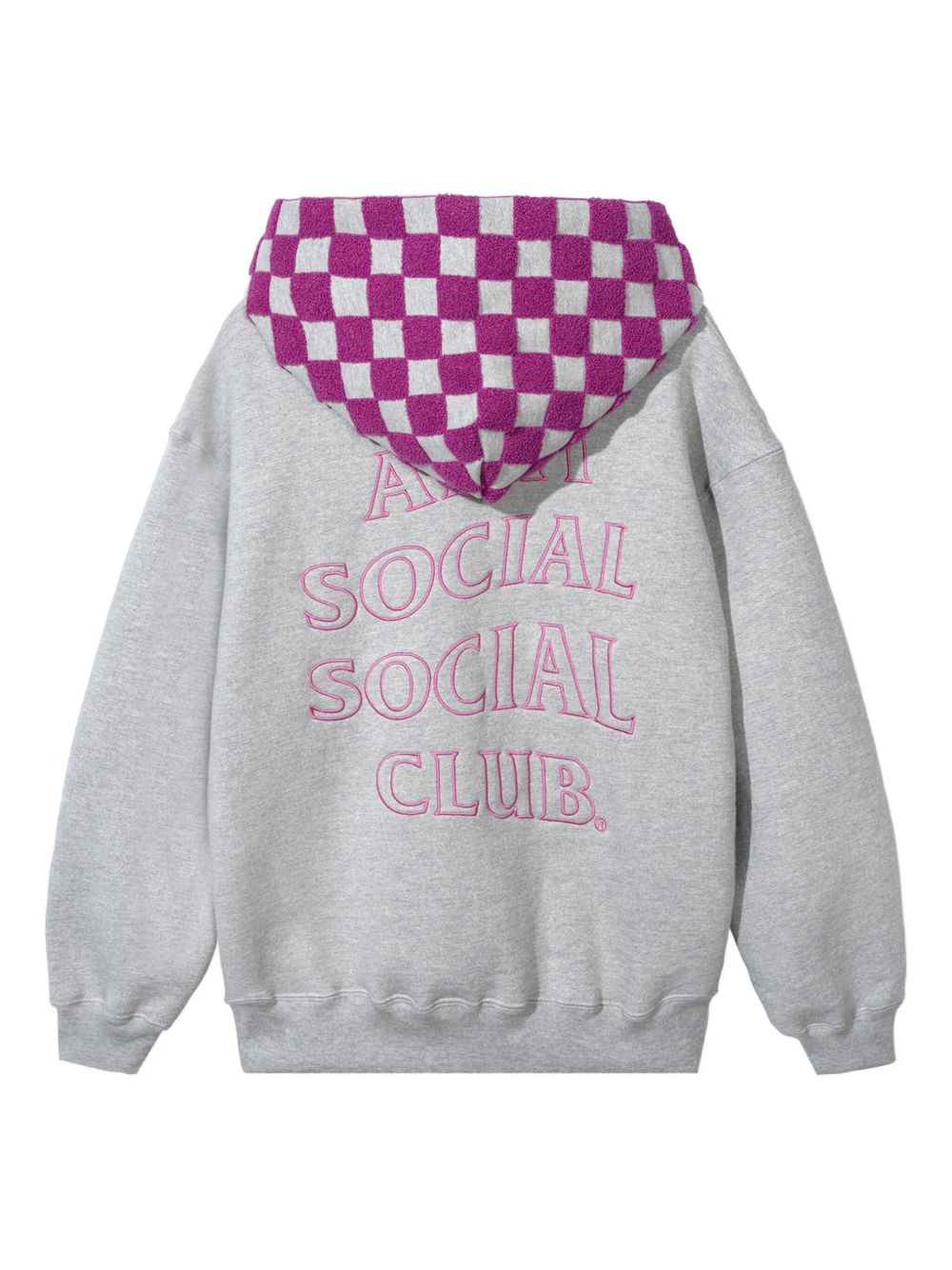 checked hooded sweatshirt