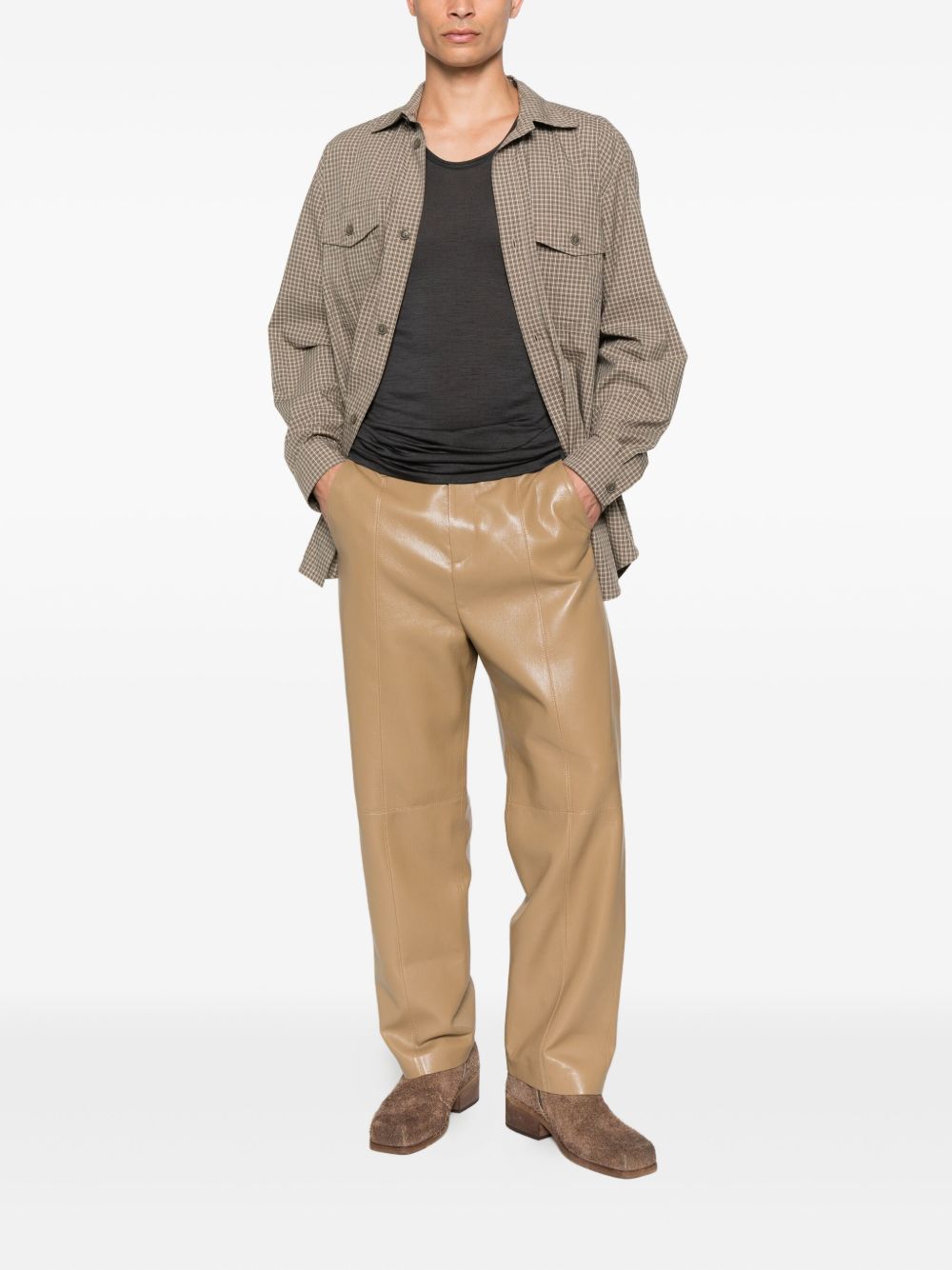 racer-back wool tank top