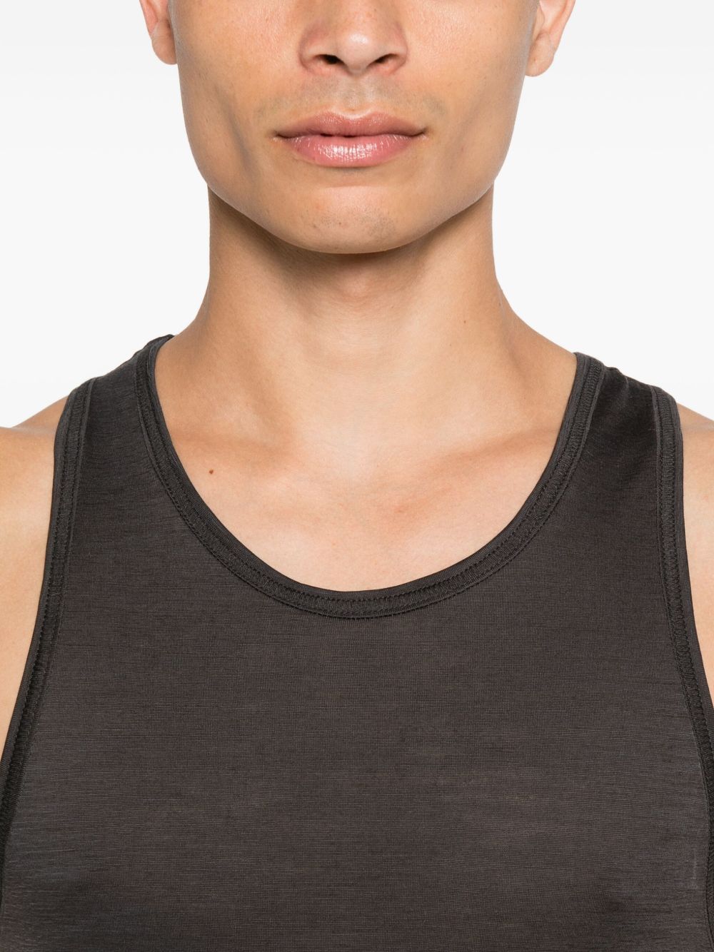racer-back wool tank top