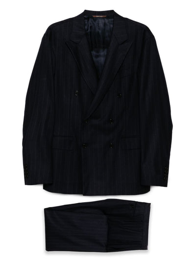 Pinstripe Double-Breasted Suit