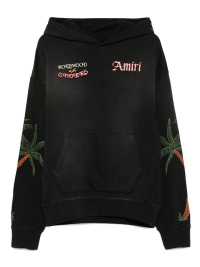 Palm-Tree Embroidered Hoodie