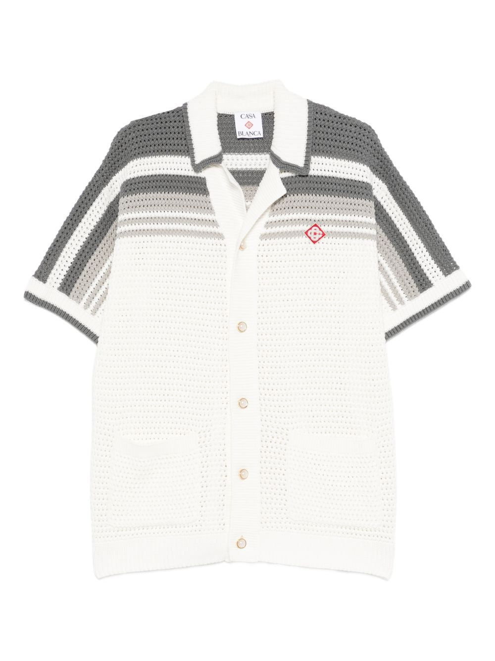 striped crochet shirt