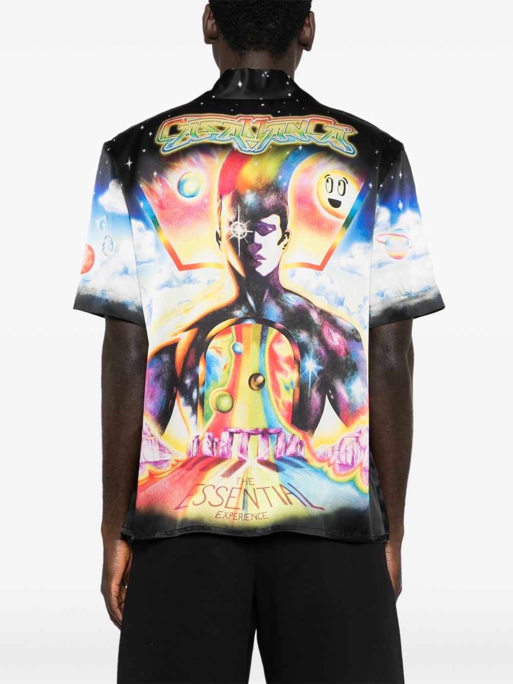 The Essential Experience cuban-collar graphic shirt