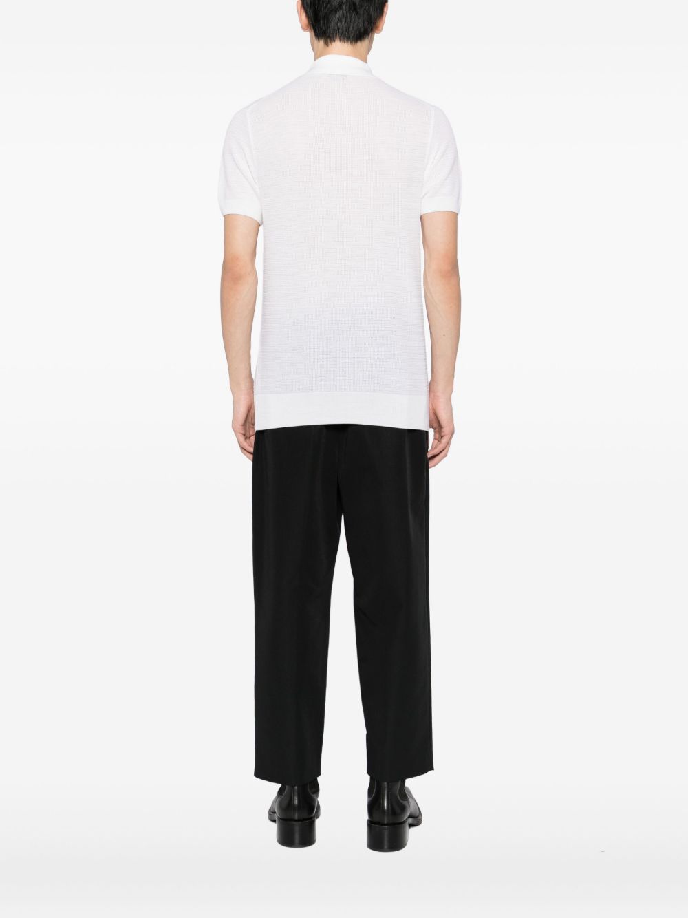 knit polo shirt
