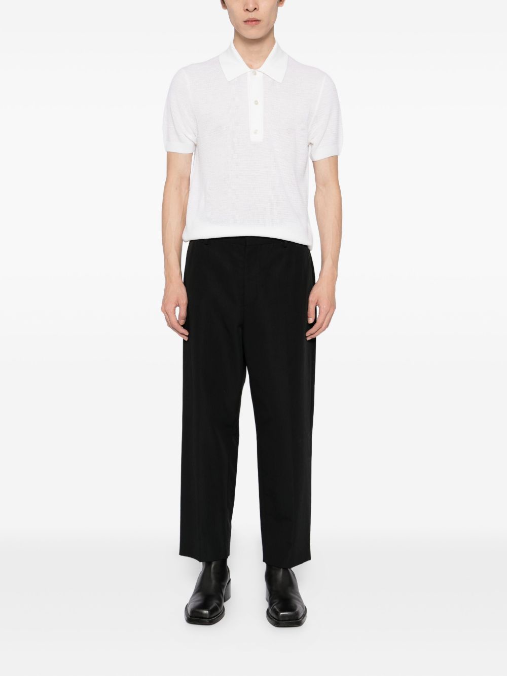 knit polo shirt