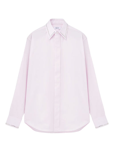 Embellished-Collar Cotton Shirt