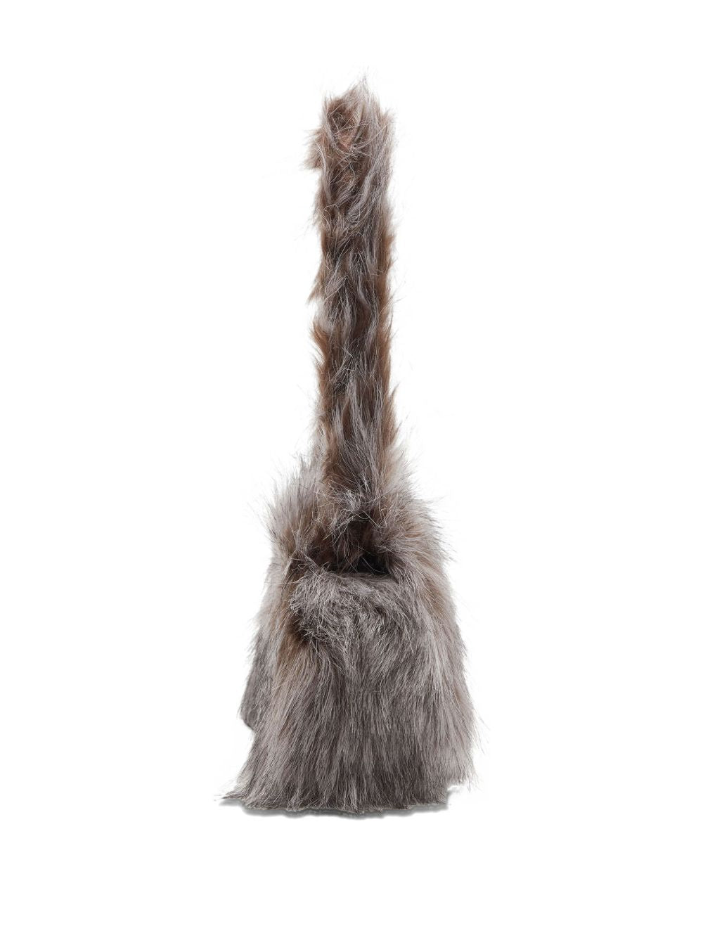 faux-fur top-handle shoulder bag