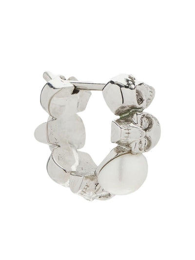 Skull Pearl-Embellished Earring
