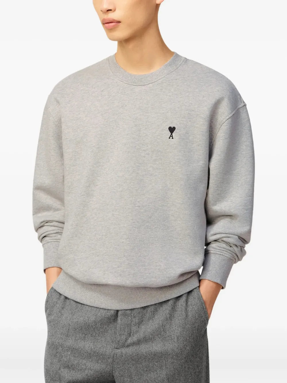 grey cotton sweatshirt with Ami de Coeur