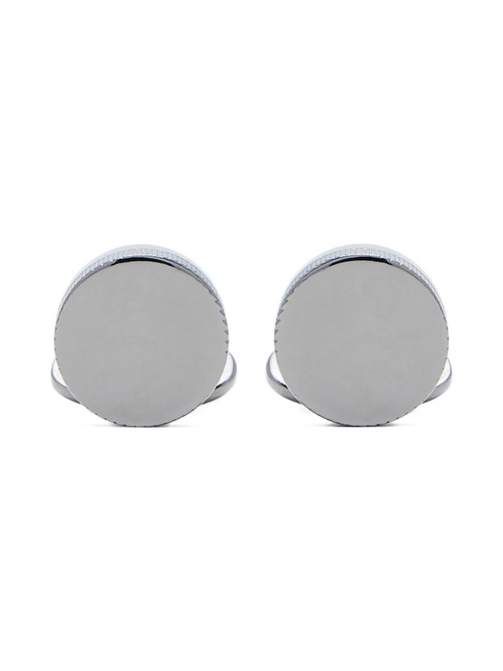 textured round cufflinks