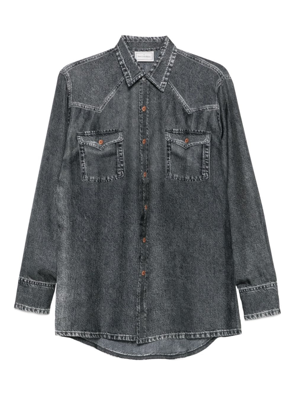 double-pocket silk shirt