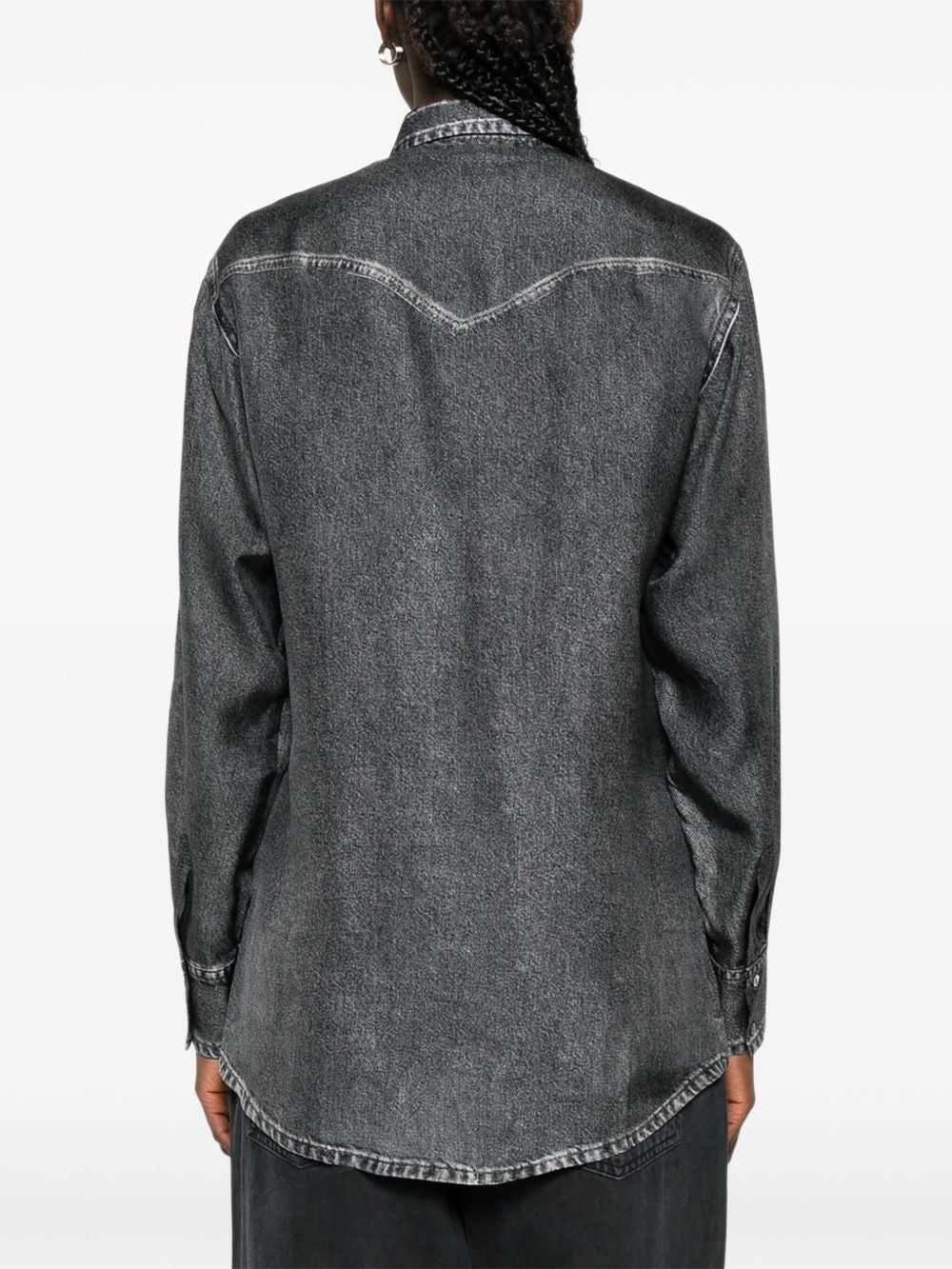 double-pocket silk shirt