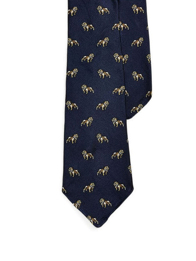 Lion-Print Silk Tie