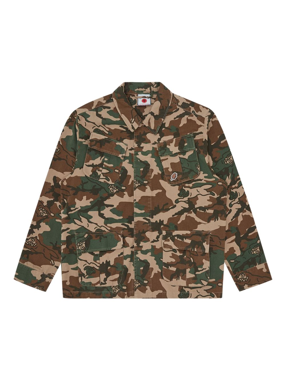 camouflage-pattern jacket
