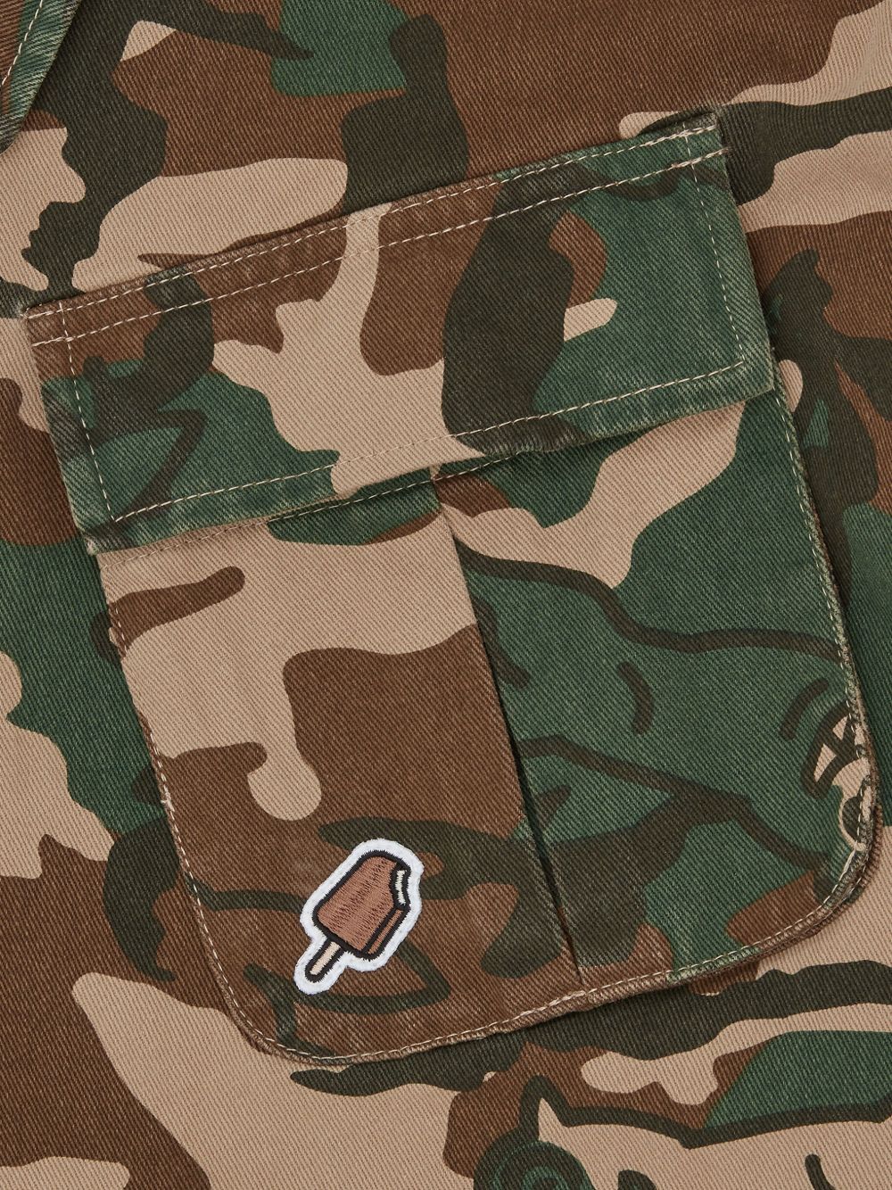 camouflage-pattern jacket